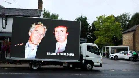 Several Arrests Carried Out After Donald Trump and Epstein Pictures Projected on Royal Castle